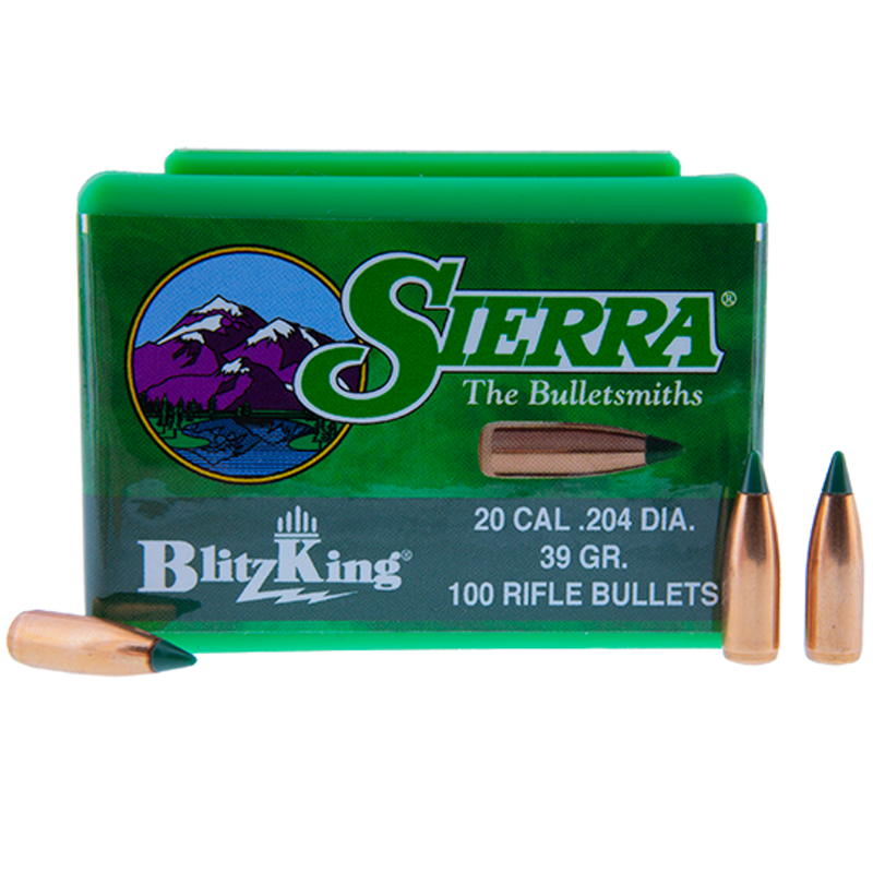 SIERRA BLITZKING .20 CAL .204 39GR BT 100PK
