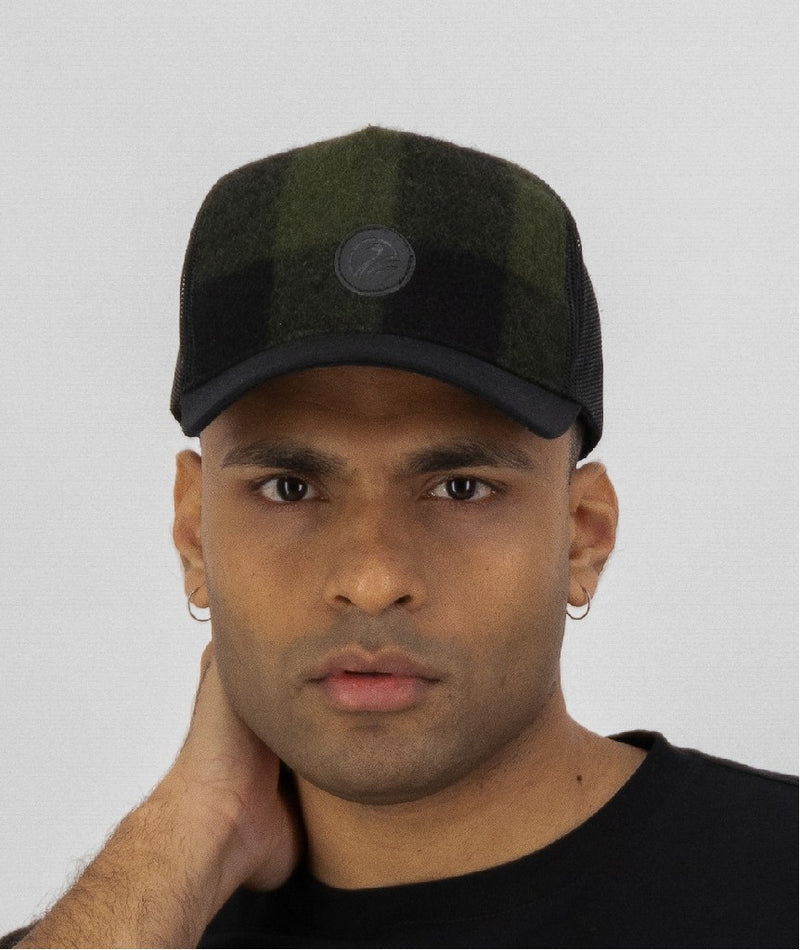 SWANNDRI SWANNI TRUCKER CAP OLIVE/BLACK