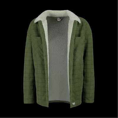 SHERPA JACKET GO BRITE CHECK MENS GREEN