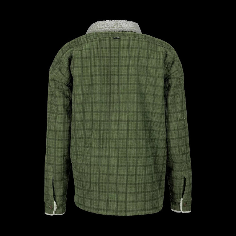 SHERPA JACKET GO BRITE CHECK MENS GREEN