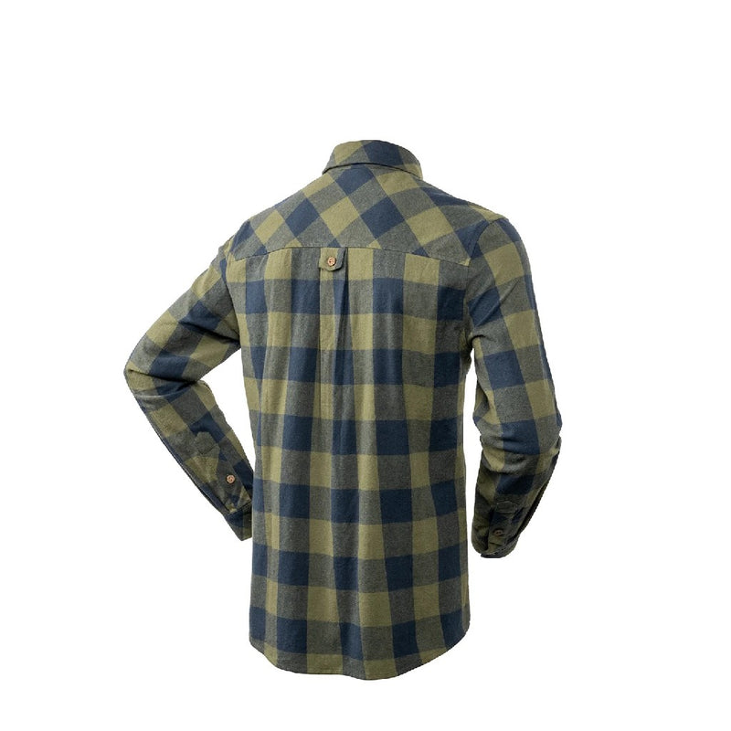 HUXLEY SHIRT GREEN / NAVY PLAID