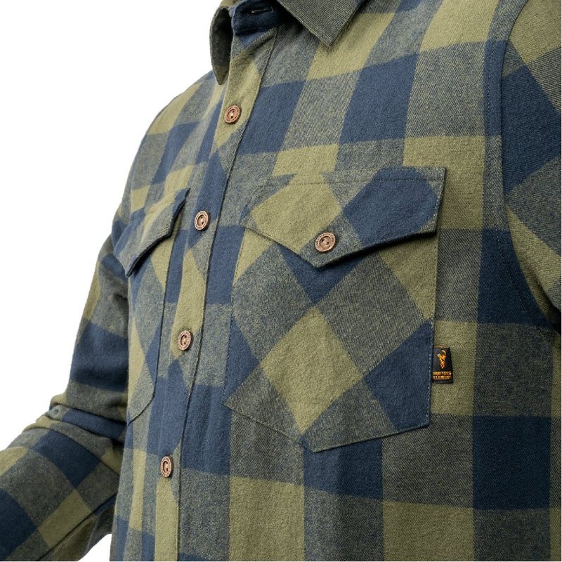 HUXLEY SHIRT GREEN / NAVY PLAID