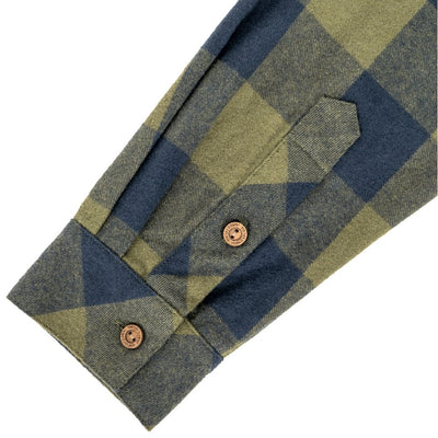 HUXLEY SHIRT GREEN / NAVY PLAID