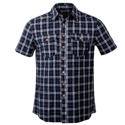 SHIRT FLINT SHORT SLEEVED BLUE TARTAN S