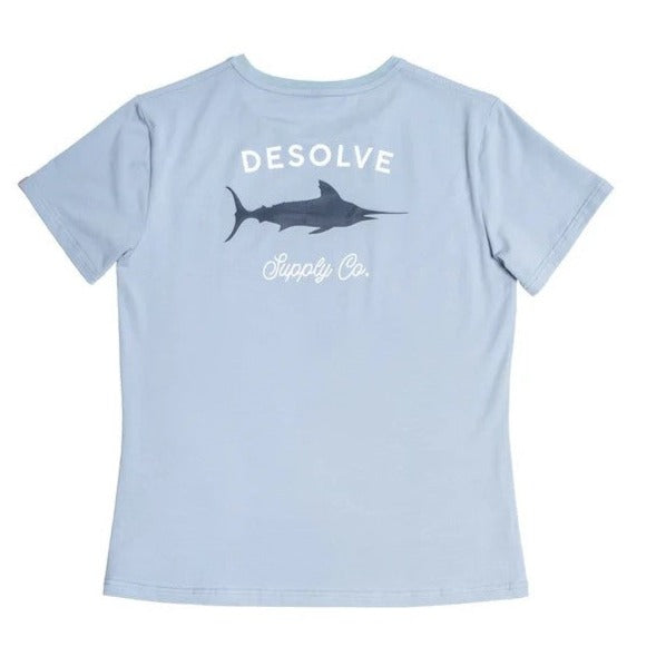 TEE WOMENS DSC DUSTY BLUE SIZE 16