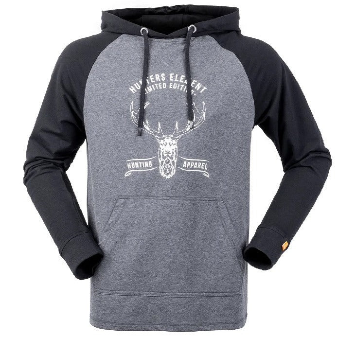 HOODIE RED STAG GREY/BLACK SIZE SMALL