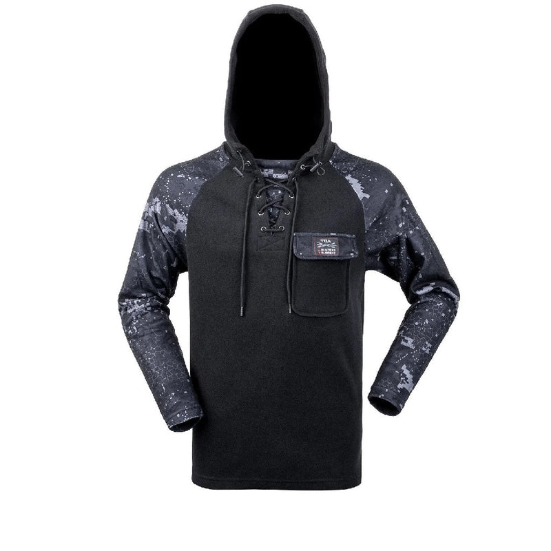 HOODIE WHAKARAPU LONG SLEEVED BLACK/DESOLVE