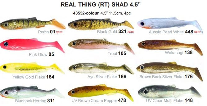 REAL THING SHAD 4.5" 4PC