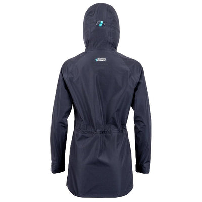 WOMENS STORM JACKET BLACK/AQUA