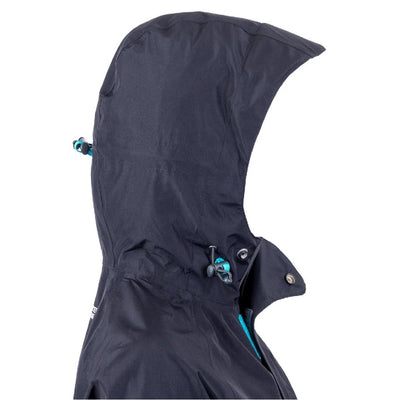 WOMENS STORM JACKET BLACK/AQUA