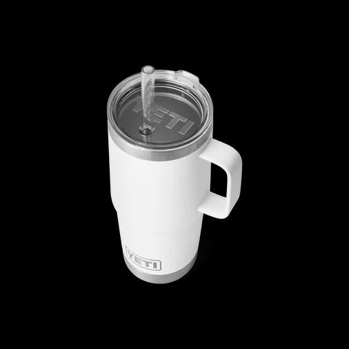 RAMBLER 35OZ STRAW MUG WHITE