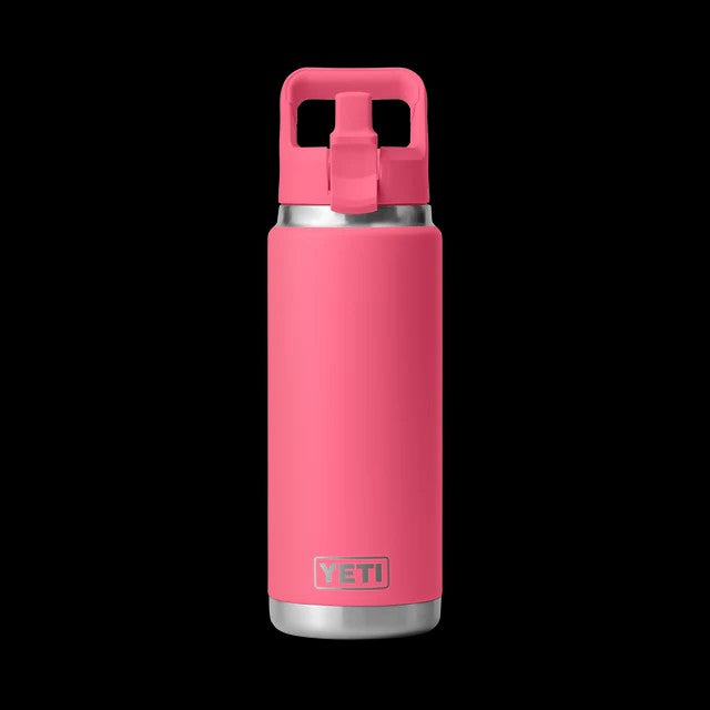 RAMBLER 26OZ STRAW BOTTLE TROPICAL PINK