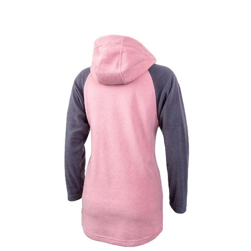 WOMENS LS WHAKARAPU HOOD ROSE/BLACK