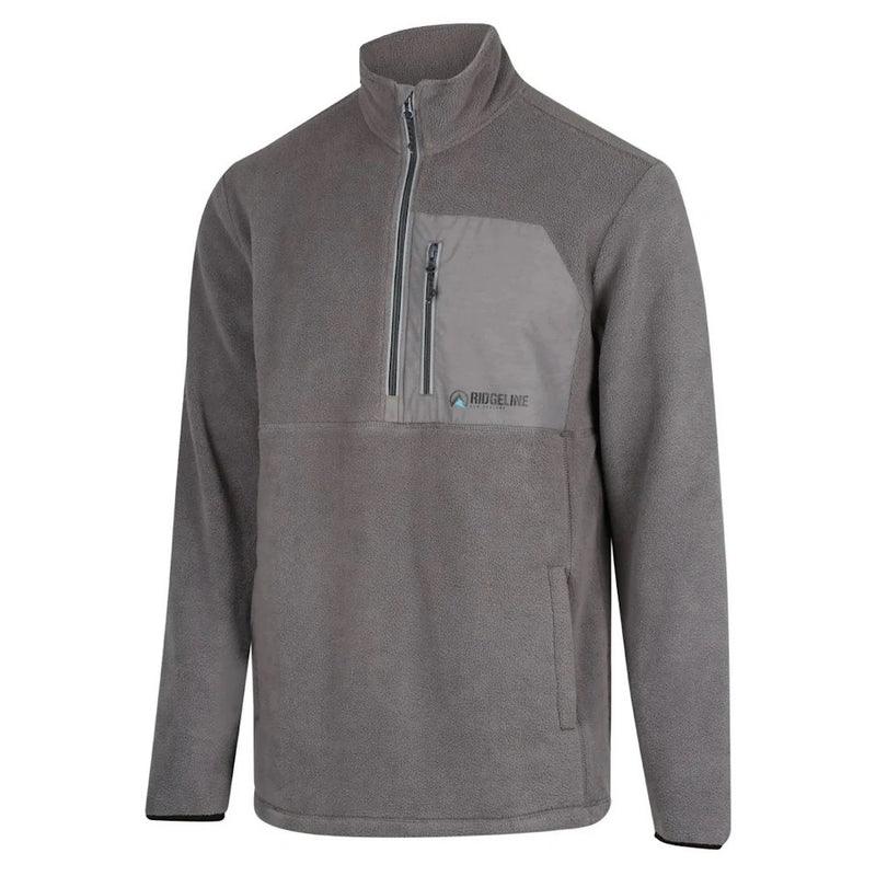 JACKET MENS WATERLINE RIG 1/4 ZIP FLEECE GREY MARLE