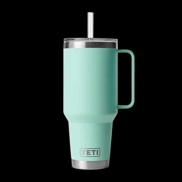 RAMBLER 42OZ STRAW MUG SEAFOAM