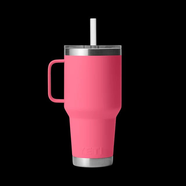 RAMBLER 35OZ STRAW MUG TROPICAL PINK