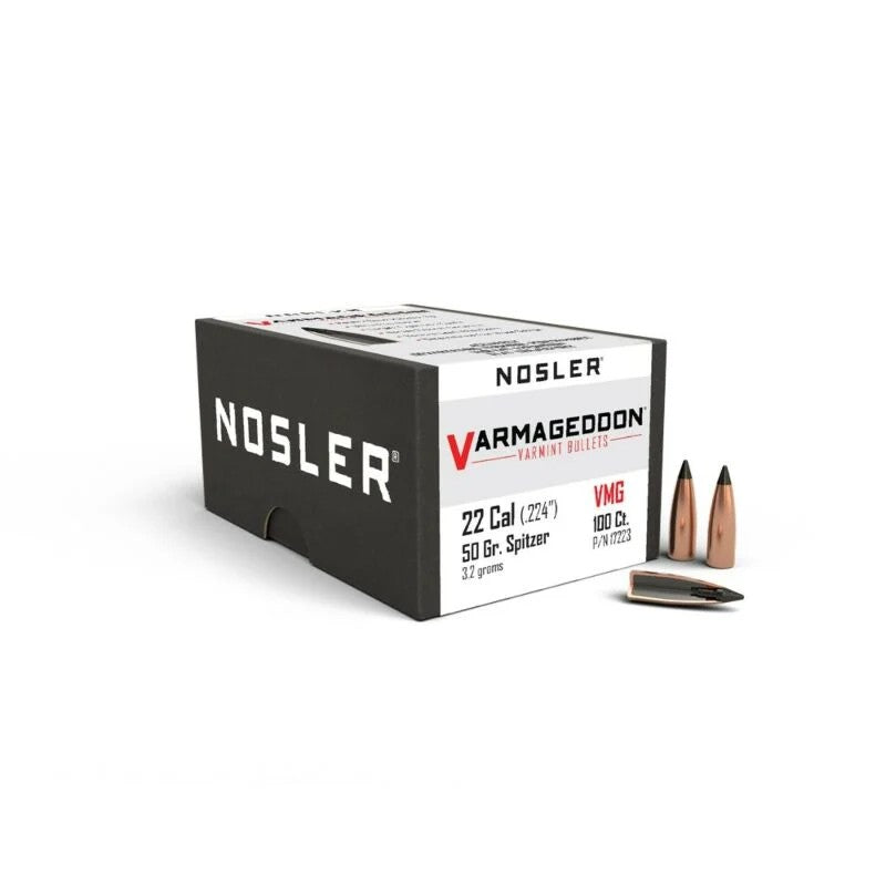 NOSLER 224 50GR FB TIPPED VARMAGEDDON 100PK