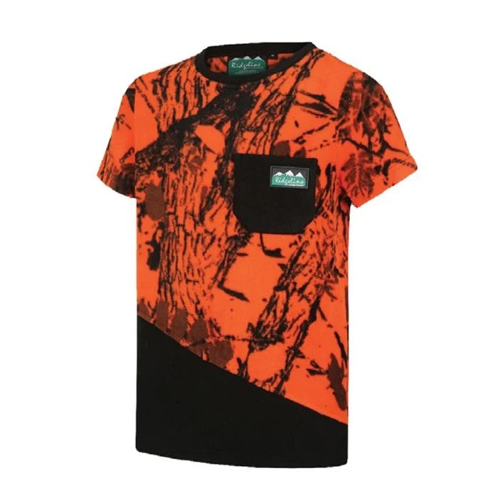 KIDS SPLICED TEE BLAZE CAMO/BLACK