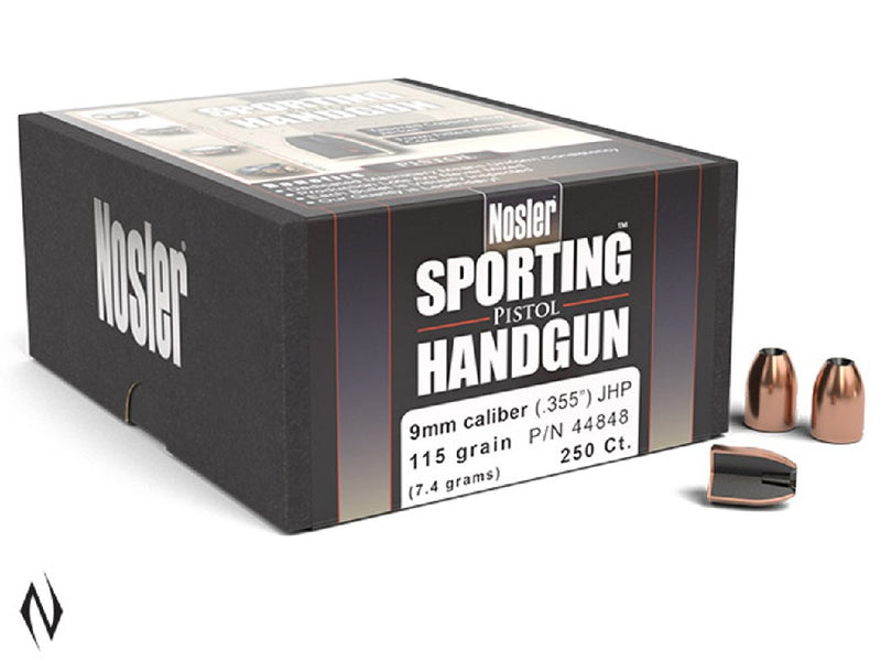 NOSLER 9MM 115GR HP HANDGUN 250PK