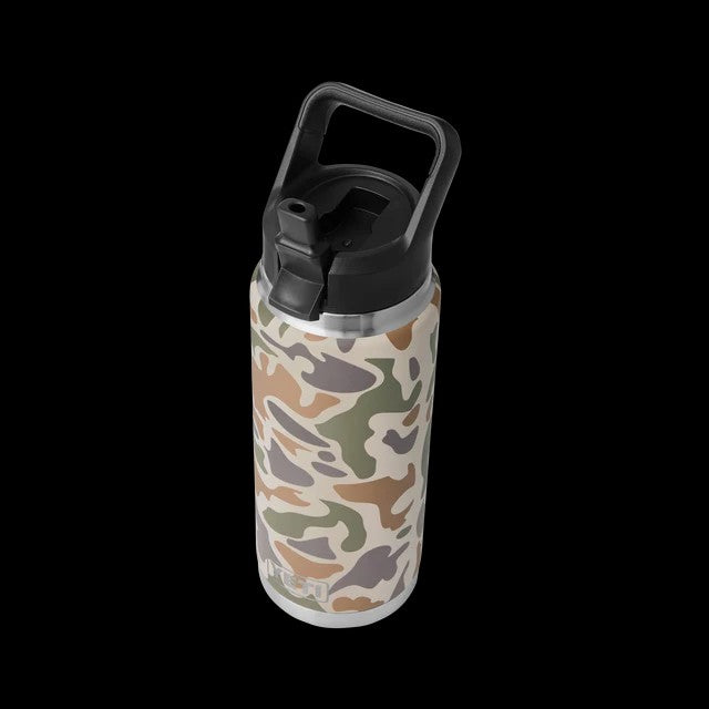 RAMBLER 26OZ STRAW BOTTLE TAN CAMO