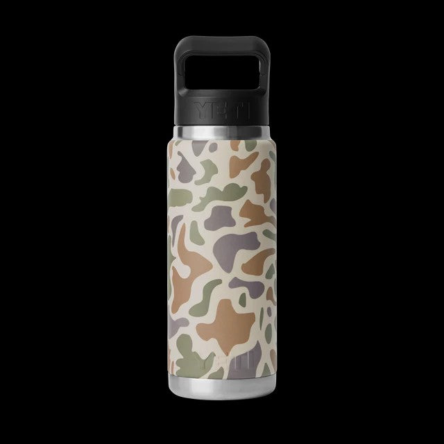 RAMBLER 26OZ STRAW BOTTLE TAN CAMO