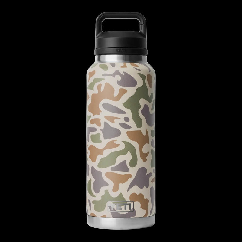 RAMBLER 46OZ BOTTLE TAN CAMO W/ CHUG CAP