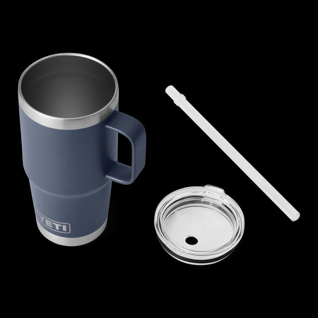 RAMBLER 35OZ STRAW MUG NAVY V2