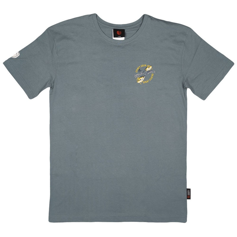 TEE MENS YELLOW FIN SLATE BLUE
