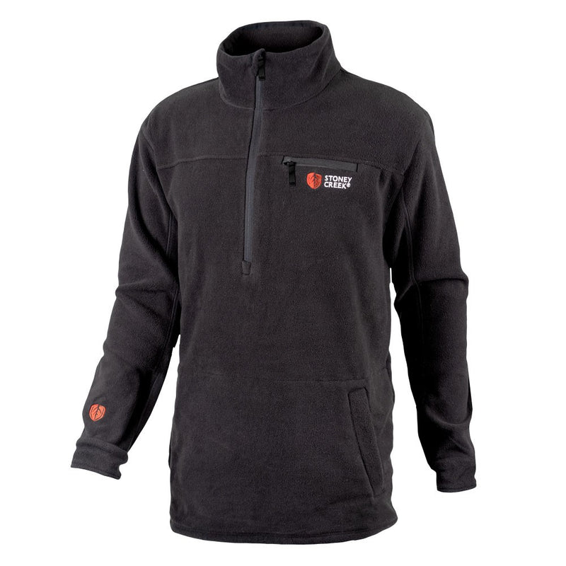 MENS QUATER ZIP TOP BLACK