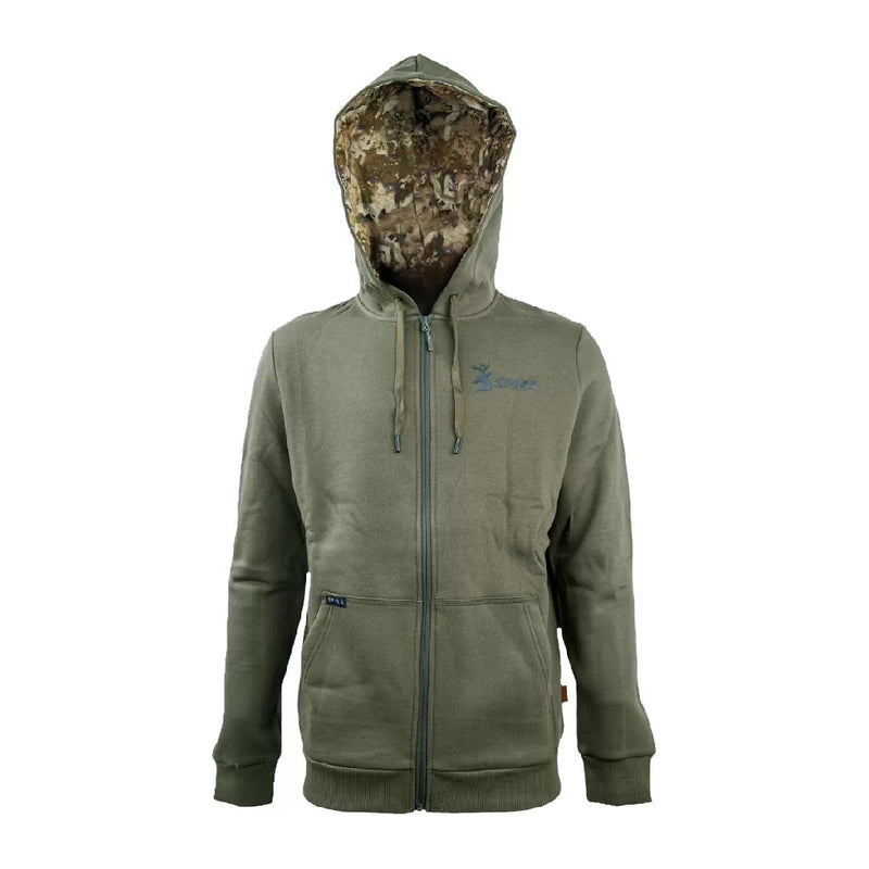 HOODIE GO CORE ZIP-THROUGH MENS OLIVE