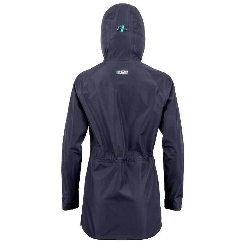 WOMENS STORM JACKET BLACK/AQUA