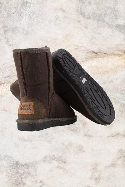 BURKE & WILLS WOOLLY OILSKIN BOOTS BROWN