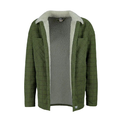 SHERPA JACKET GO BRITE CHECK MENS GREEN