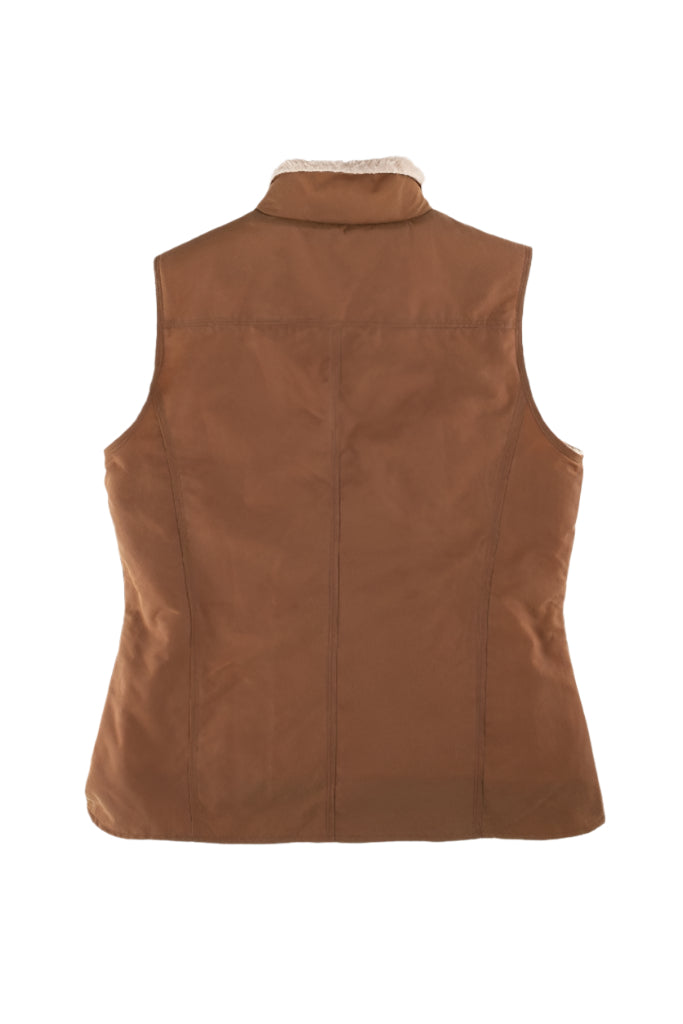 BURKE & WILLS WOMENS KINGS VEST DARK CAMEL