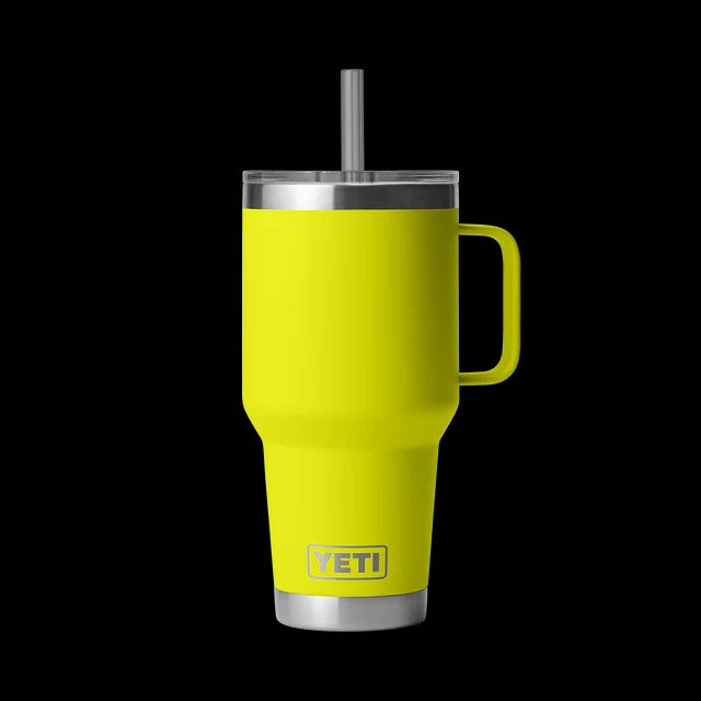 RAMBLER 35OZ STRAW MUG FIREFLY YELLOW