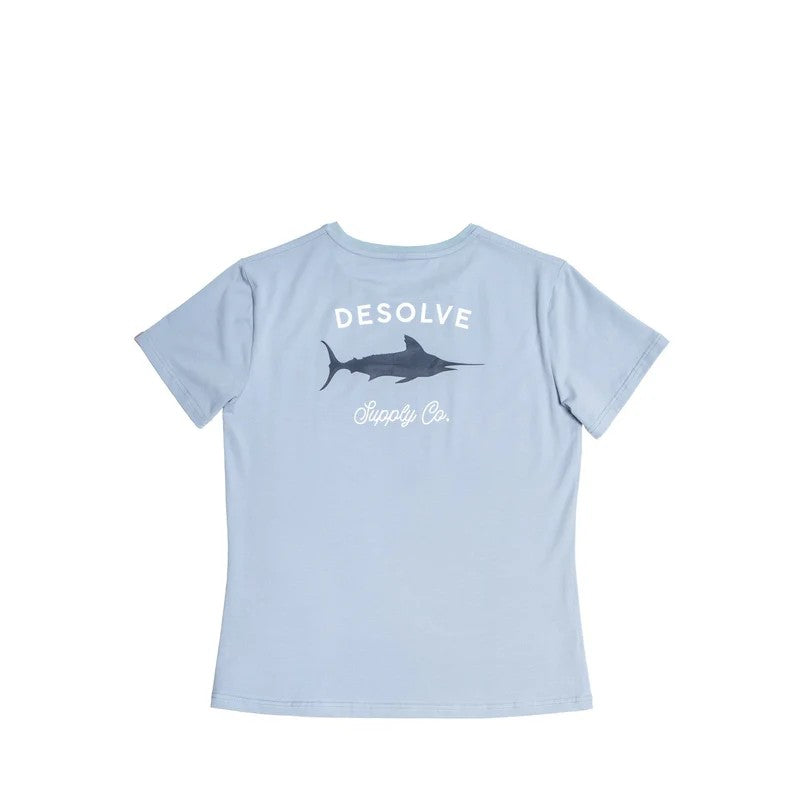 TEE WOMENS DSC DUSTY BLUE SIZE 16