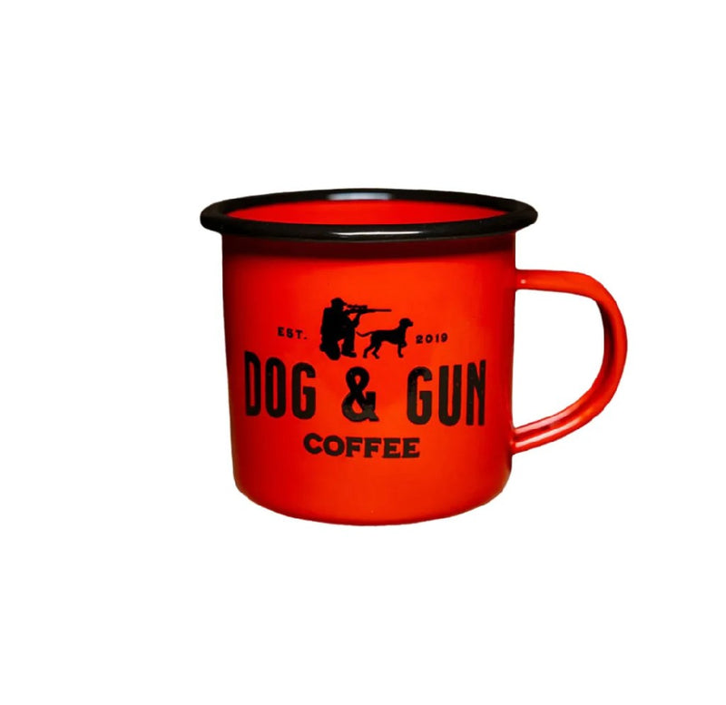 DOG & GUN ENAMEL MUGS OUTBACK RED