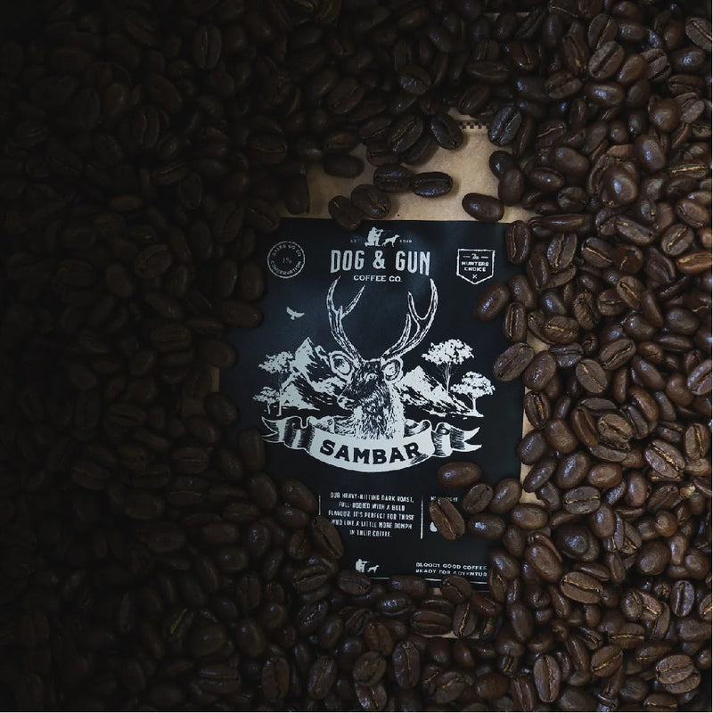 DOG & GUN WHOLE BEAN SAMBAR DARK ROAST 750G