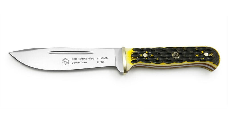 KNIFE PUMA SGB HUNTERS FRIEND BROWN JIGGED BONE
