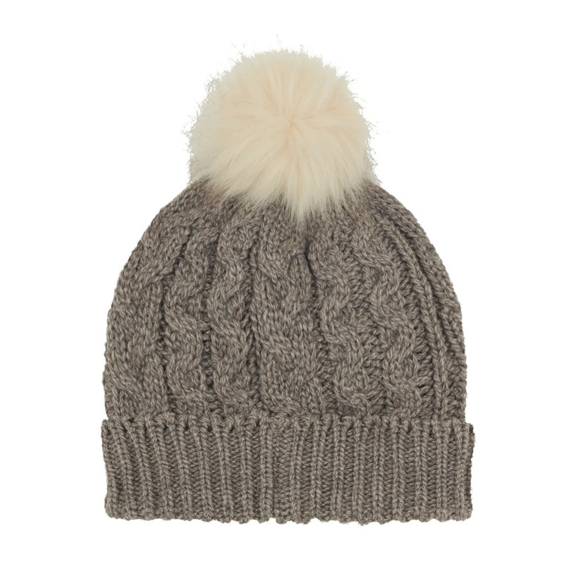 NORDIC FLECK BOBBLE BEAINE MUSHROOM
