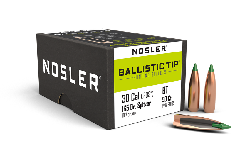 NOSLER BALLISTIC TIP 165GR .308