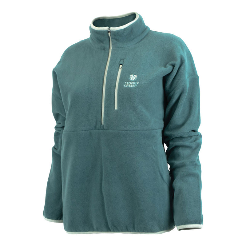 WOMENS AURORA FLEECE PULLOVER TEAL