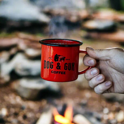 DOG & GUN ENAMEL MUGS OUTBACK RED