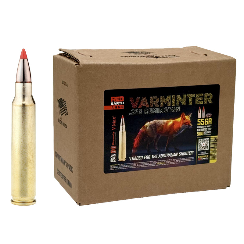 RED EARTH RAZORBACK 223REM 55GR V-MAX