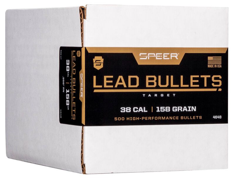 SPEER 38CAL .358 158GR LEAD SWC BULK 500