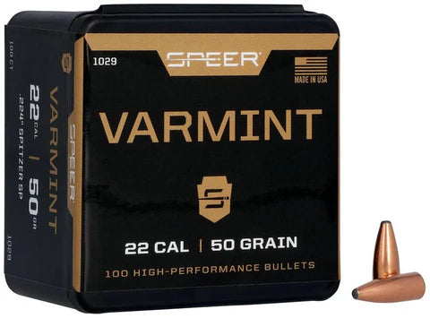 SPEER 22CAL 50GR VARMINT HP 100PK