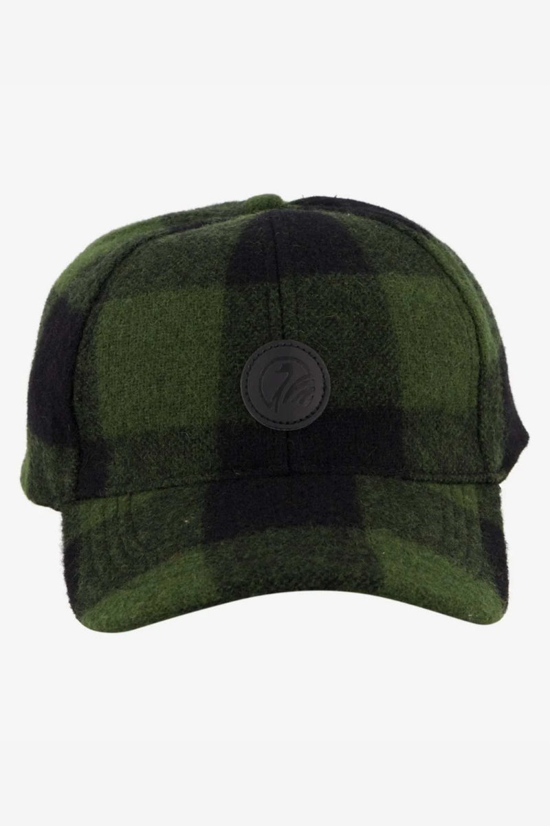 SWANNDRI CAP WOOL CHECK OLIVE