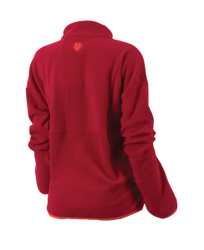 WOMENS AURORA FLEECE PULLOVER CRIMSON