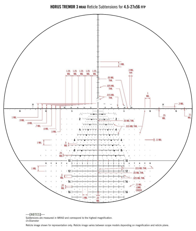 VORTEX RAZORÂ® HD GEN II 4.5-27X56 FFP HORUS TREMOR3 Reticle